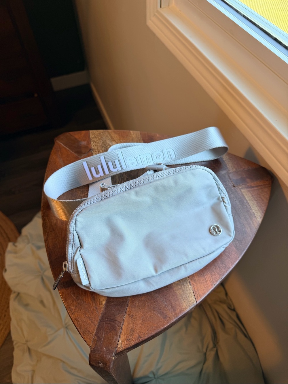 lululemon Everywhere Belt Bag 1L Light Gray Wordmark